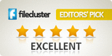 Award filecluster 5 Stars Editors' Pick Award excellent software